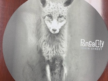 Selling: PCMS Fox Art Mouse Pad- B&W