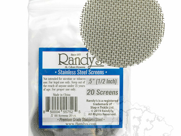 Post Now: Single Pack - Randy's 0.5" Stainless Steel Screens Jars