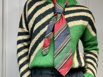 Selling: Diagonal Stripe Mohair Sweater