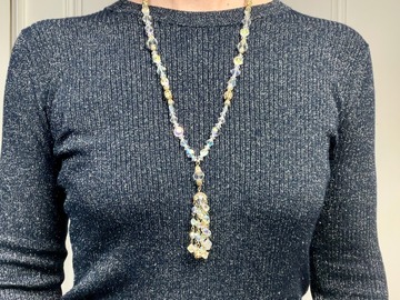 Selling: Vintage Crystal Chandelier Pendent Necklace