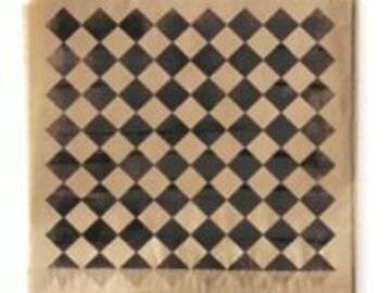 : G.E.T. P-BKC-77-BR 7 x 7 Black / Brown Checker Paper Liner - 2000