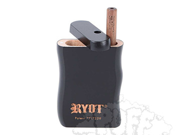  : Ryot Small Black Wooden Dugout With Poker & Matching Taster Bat