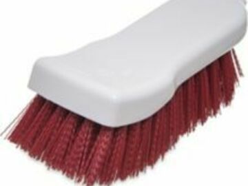 Post Now: Carlisle 4052105 6" Red Polyester Hand Scrub Brush