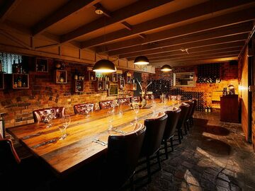 Book a meeting | $: Cellar Room | A rustic-style dining room best for intimate dinner