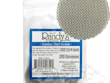  : Single Pack - Randy's 0.750" Stainless Steel Screens