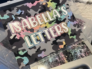 Selling A Singular Item: Personalized Isabella items 