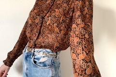 Selling: Vintage Paisley Blouse with Victorian Collar