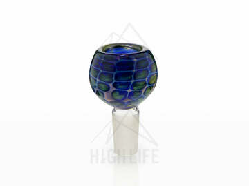 Post Now: Blue Honeycomb Fumed Bowl - 14mm Male