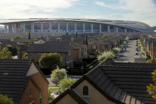 Super Bowl Parking across street from Sci Fi stadium