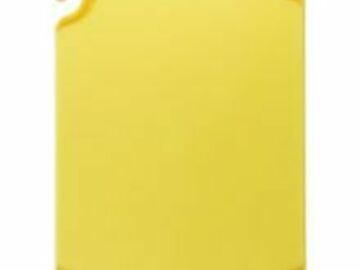 Post Now: San Jamar CBG121812YL Saf-T-Grip 12 x 18" Yellow Cutting Board