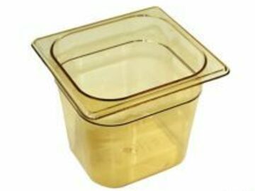 Post Now: Rubbermaid® FG206P00AMBR Amber Sixth Size x 6" D Hot Food Pan