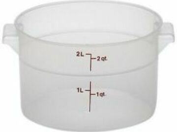 Post Now: Cambro RFS2PP190 Translucent Round 2 Qt Food Storage Container