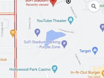 Daily Rentals: Super Bowl parking SoFi stadium 