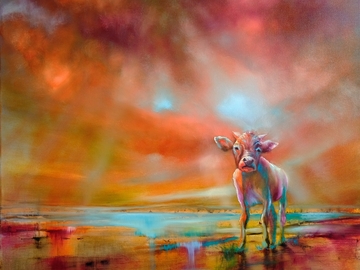 Sell Artworks: The colourful cow