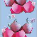 Buy Now: 2 for Price of One - Solid and Print Pink lace Bras On hangers