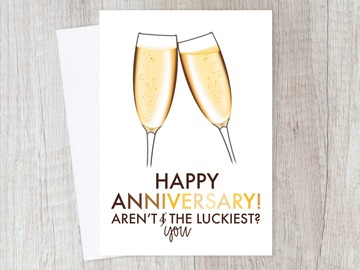  : Funny Happy Anniversary Card for Him/ for Her