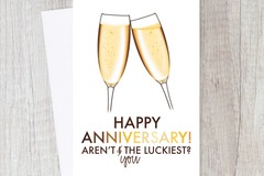  : Funny Happy Anniversary Card for Him/ for Her