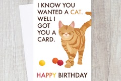  : Funny Cat Lover Birthday Card