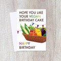  : Funny Happy Birthday Card for Vegans, Birthday Cake