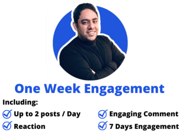 Comment on your post: I will engage with your posts for one week (7 days)