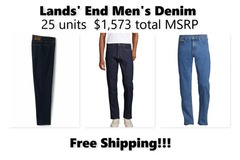 Comprar ahora: Lands' End Men's  25 Denim Blue Jeans $1,573 total MSRP