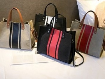 Bulk Lot (Liquidation & Wholesale): (33) Women Tote Canvas Fashion Handbag MSRP 2,040.00