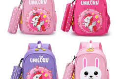 Bulk Lot (Liquidation & Wholesale): (28) Printed Kids Set School Bags Backpack MSRP $1,820.00