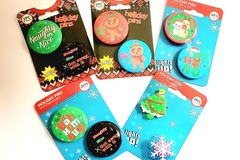 Bulk Lot (Liquidation & Wholesale): Christmas Holiday (2-Pack) LED Button Pins