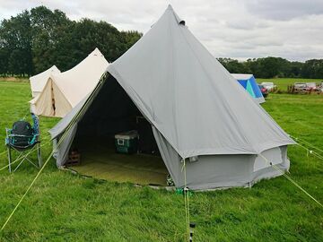 Renting out with online payment: 5 Metre Bell Tent - Grey, plus accessories.
