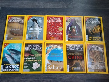 Vente: Lot de 10 numéros anciens de "National Geographic"
