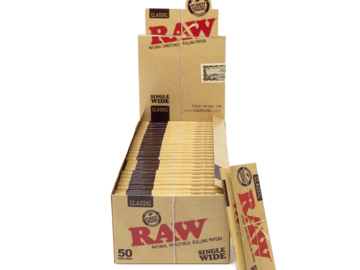 Post Now: RAW Classic single wide rolling papers