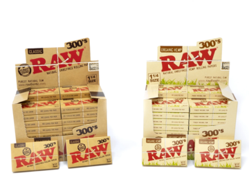  : RAW 300’s creaseless rolling papers