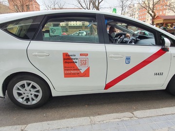 Alquiler sin botón de pago: Publicidad en taxi de Madrid Inmantada