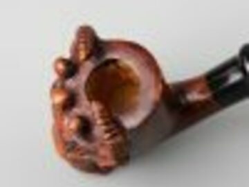 Post Now: Carved Buffalo Head Pipe