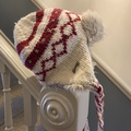 Winter sports: Knitted Mantaray ear flap hat 