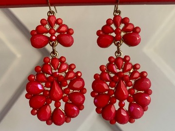Selling: Faceted Sparkling Chandelier Earrings