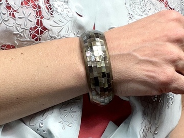 Selling: Mother of Pearl + Brass Bangle
