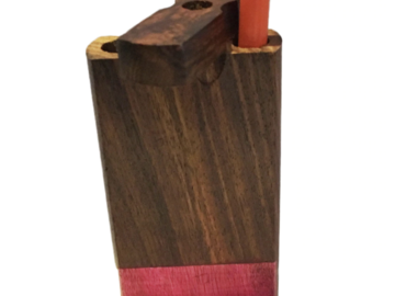 Post Now: 4" Swivel Cap Wooden Dugout - Multi-Color / Pink Tie Dye