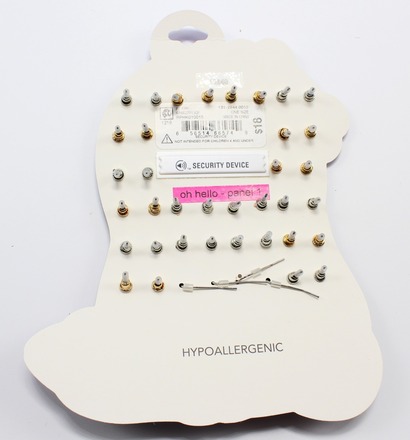 50 Sets of 20 Pair Earrings on a Card $900 Retail Value