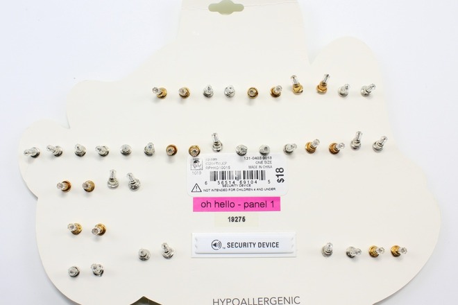 50 Sets of 20 Pair Earrings on a Card $900 Retail Value
