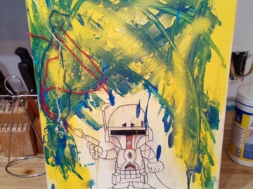 Sell Artworks: Boba fetti NFT Abstract on Canvse