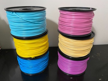 Liquidation/Wholesale Lot: 3D Printing HIPS 3.00mm Filaments Multi Color Pack Lot 6055