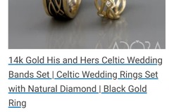 Ilmoitus: Celtic naisen ja miehen sormus, 14k