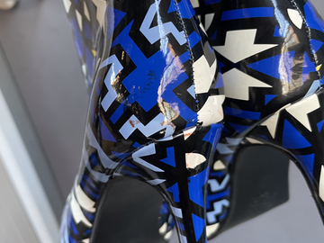 Selling: Blue Abstract Skinny Heel
