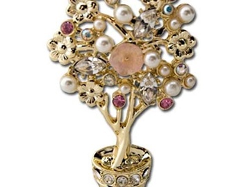 Liquidation/Wholesale Lot: 25 pcs-Rhinestone & Pearl Flower Pin--Mother Day Gift--$3.00 each