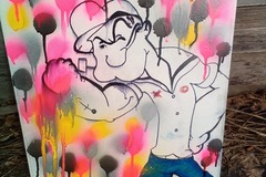 Sell Artworks: Popeye Authentic NFT on Canvas Abstract