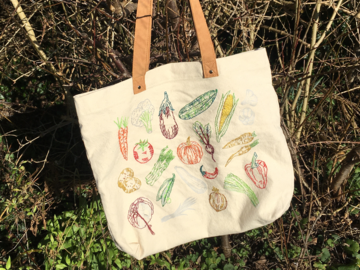  : Stitch You're Vegetables Gardening Tote Bag DIY Kit