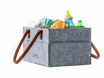 Selling with online payment: Gray Diaper Caddy