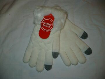 Comprar ahora: Wonder Nation Girls Faux Fur Lined Gloves 50 Pair