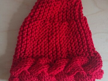 Sale retail: Bonnet en laine mérinos tricoté main